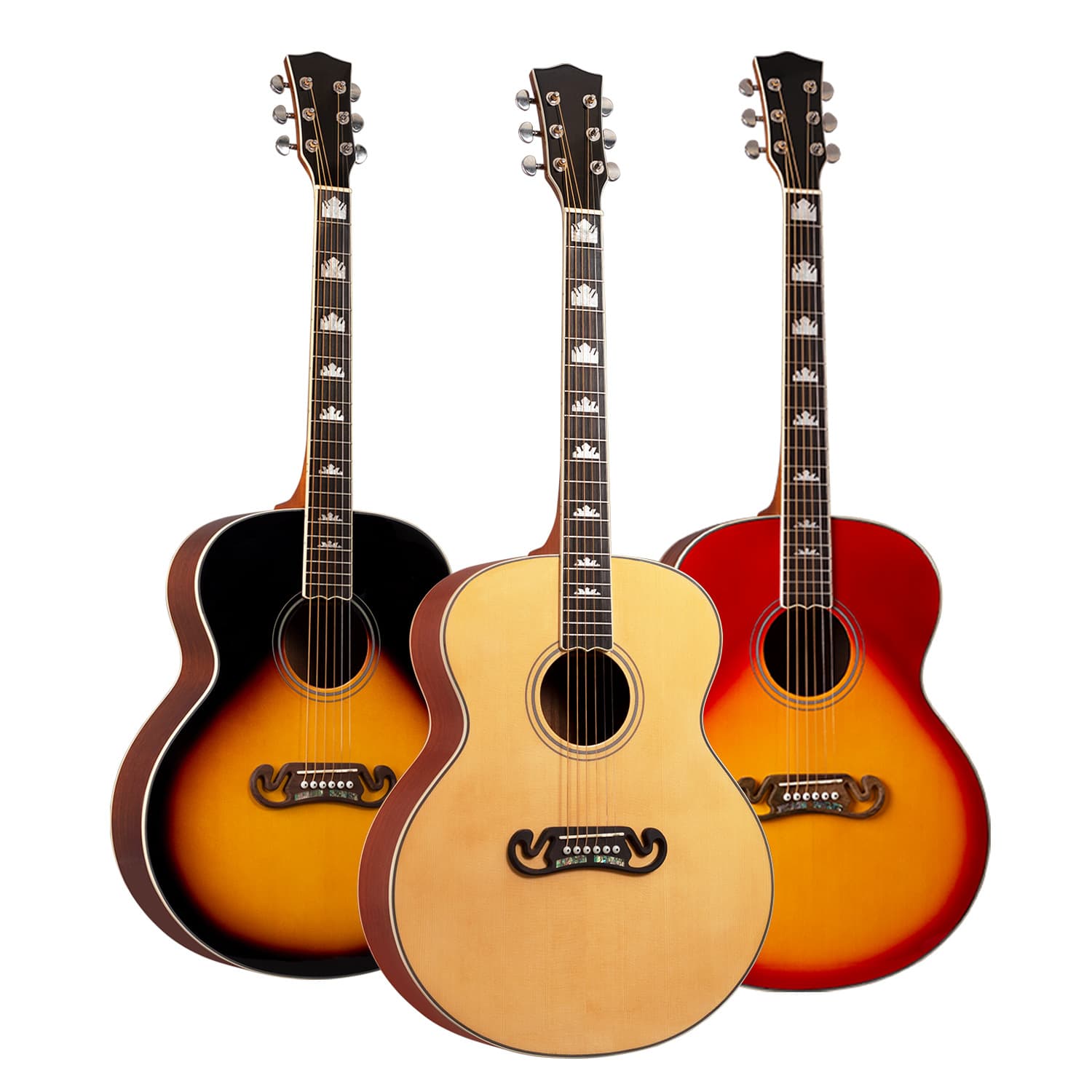 Big G 42-inch Spruce Wood Glossy Folk Guitar Standard Barrel Acoustic Guitar