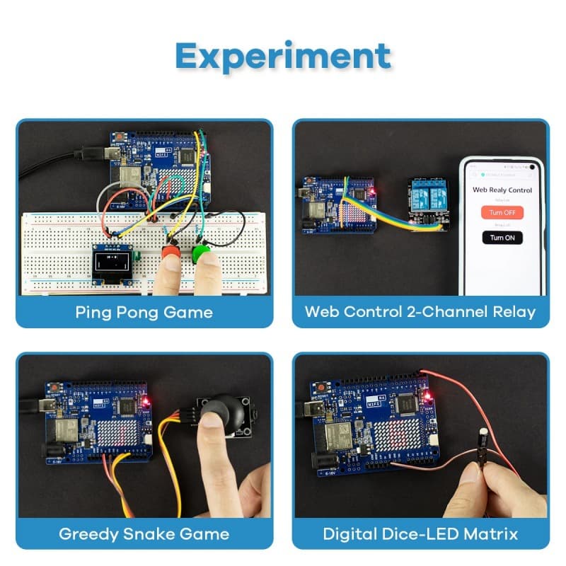 2024 New Arduino Development Kit Compatible with UNO R4 with WiFi Beginner Starter Kit
