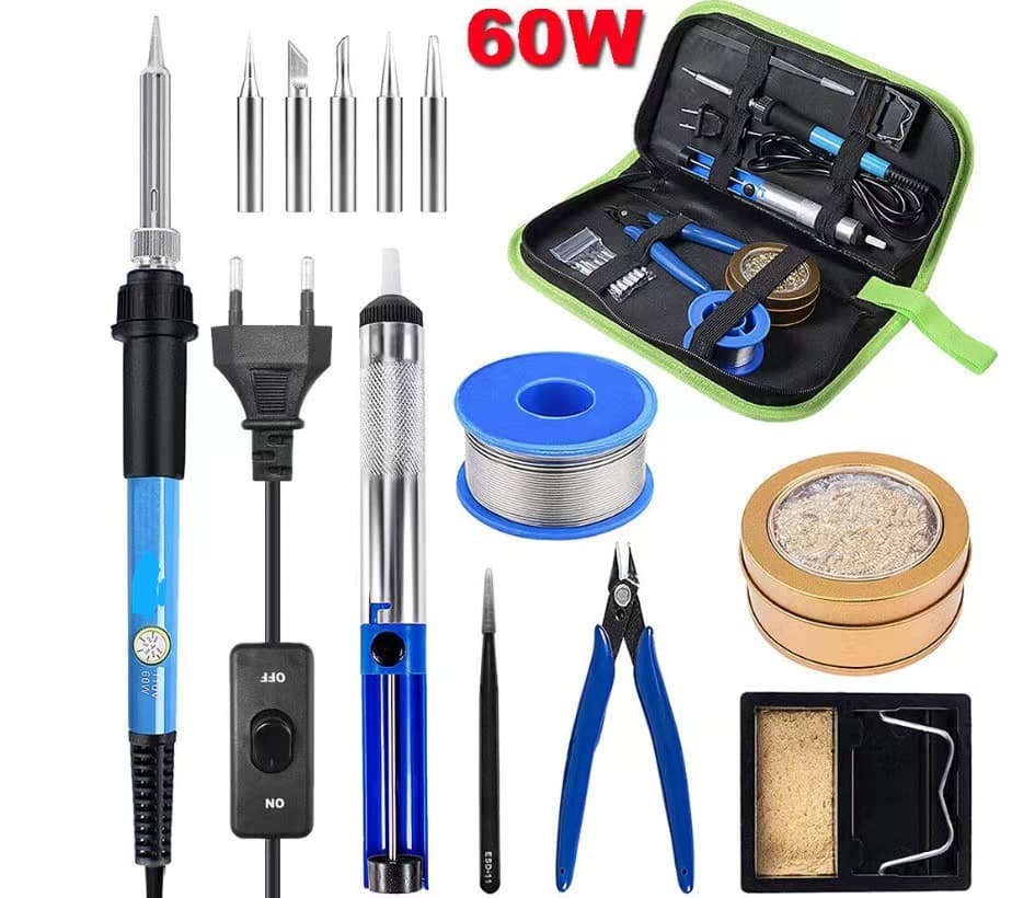 Factory Direct Cross-border Adjustable Temperature Soldering Iron Kit 60W Internal Heating Soldering Iron for Home and Factory Use