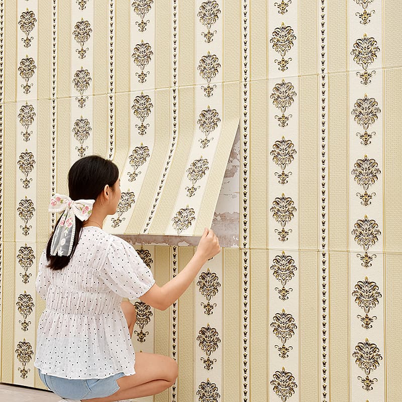 Waterproof Wallpaper Wallpaper Patch Kitchen Wallpaper White Wallpaper Foam Wallpaper Self-Adhesive Wallpaper Self-Adhesive Restaurant