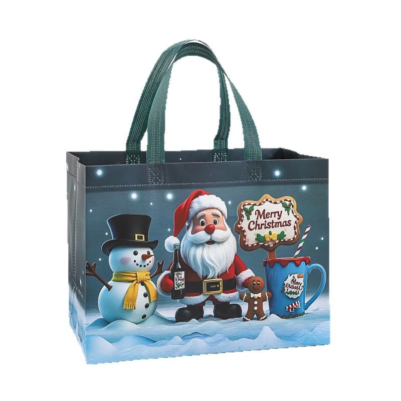 Custom non-woven bags with laminated logo printing, eco-friendly tote bags, non-woven shopping bags.