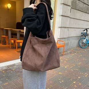 Suede-like Fashion Large Capacity Women's Daily Casual Tote Bag Shoulder Bag, Suitable for Commuting Shopping Travel