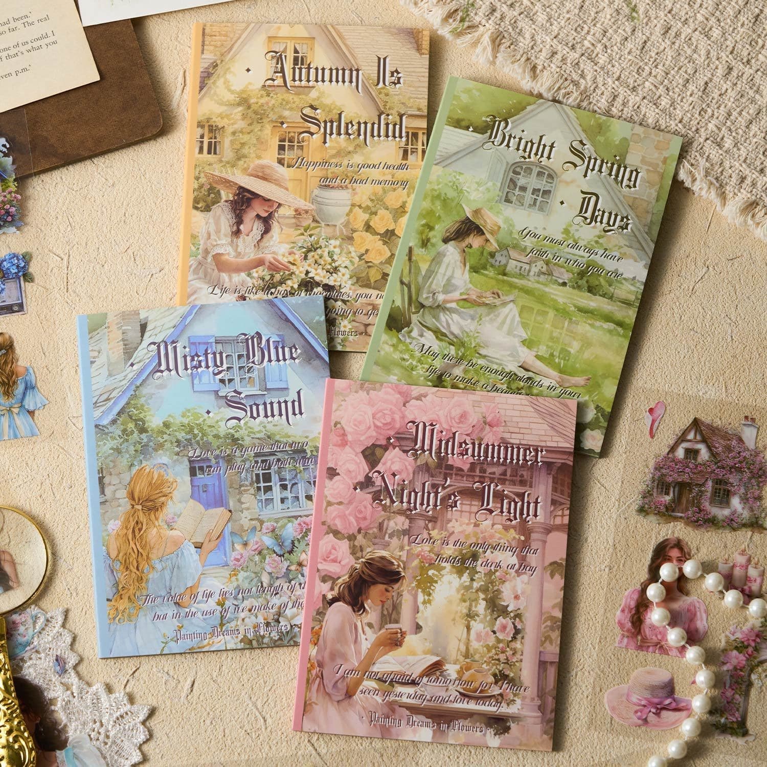 Zao Mo PET Sticker Book - Qihua Huimeng Series Cross-border Character Theme Journal Phone Back Card Decorative Stickers