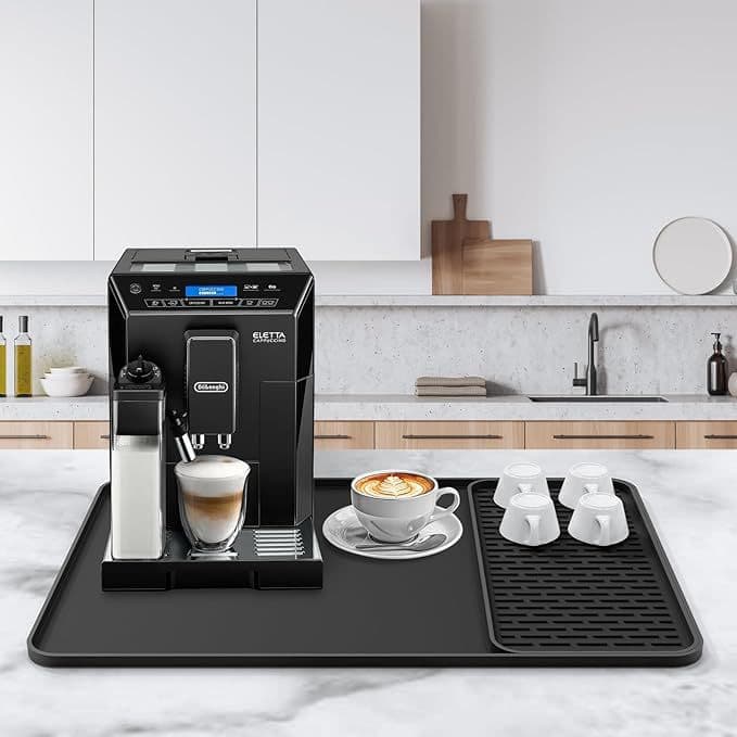 Nisen Silicone Coffee Mat Dining Table Tray Coffee Machine Mat Kitchen Coffee Bar Drip Tray Multi-Functional Protective Mat