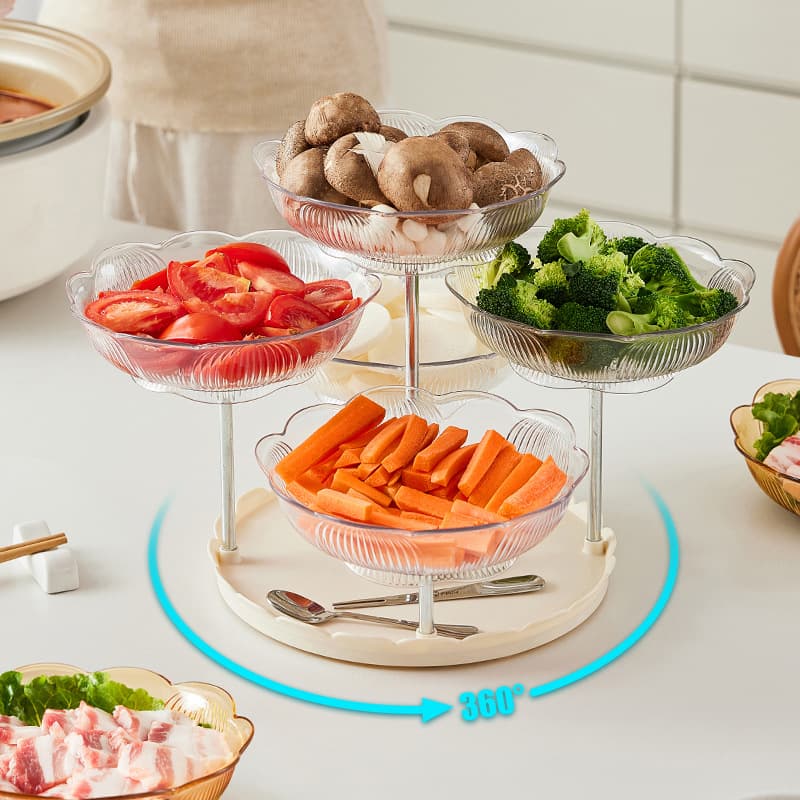 Home Living Room Coffee Table Candy Snack Tray Light Luxury Style High Aesthetic Kitchen Hot Pot Plate Dinner Plate