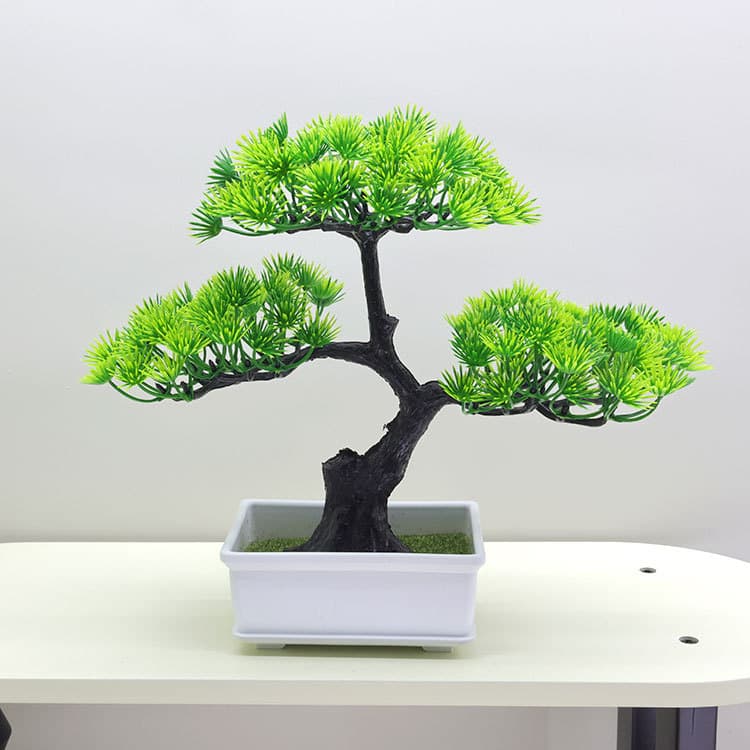 Simulated Welcoming Pine Tree Artificial Plant Potted Decoration Indoor Desktop Ornament Fake Plant Bonsai