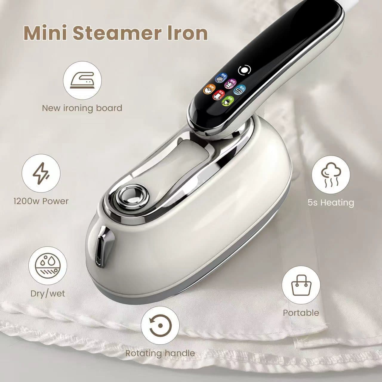 Cross-border handheld garment steamer, compact home steam multi-level adjustable electric iron, portable clothing ironing miracle.
