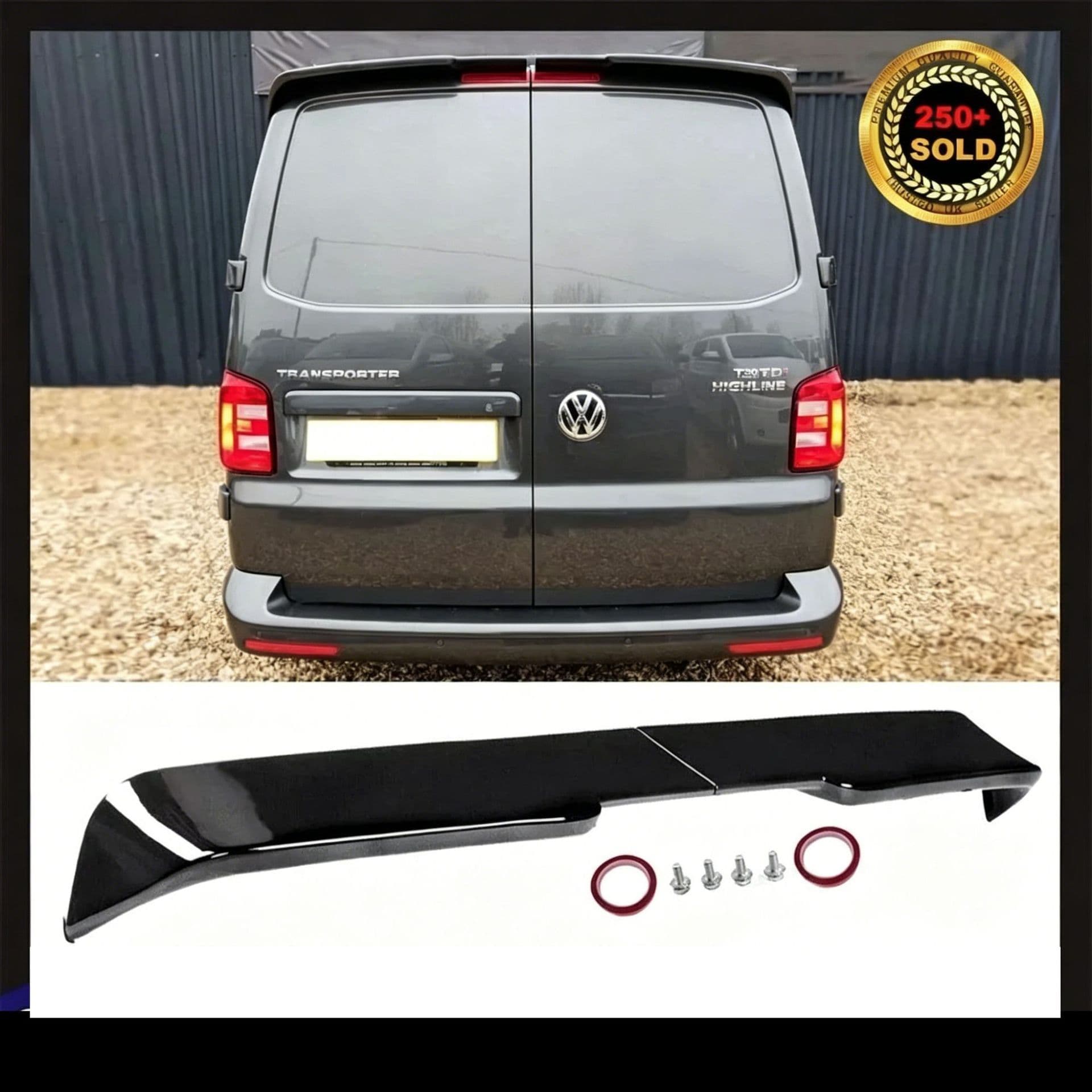 Universal T5 T6 Modified Roof Spoiler, Car Roof Spoiler Wing ABS Spoiler, Van Rear Roof Spoiler