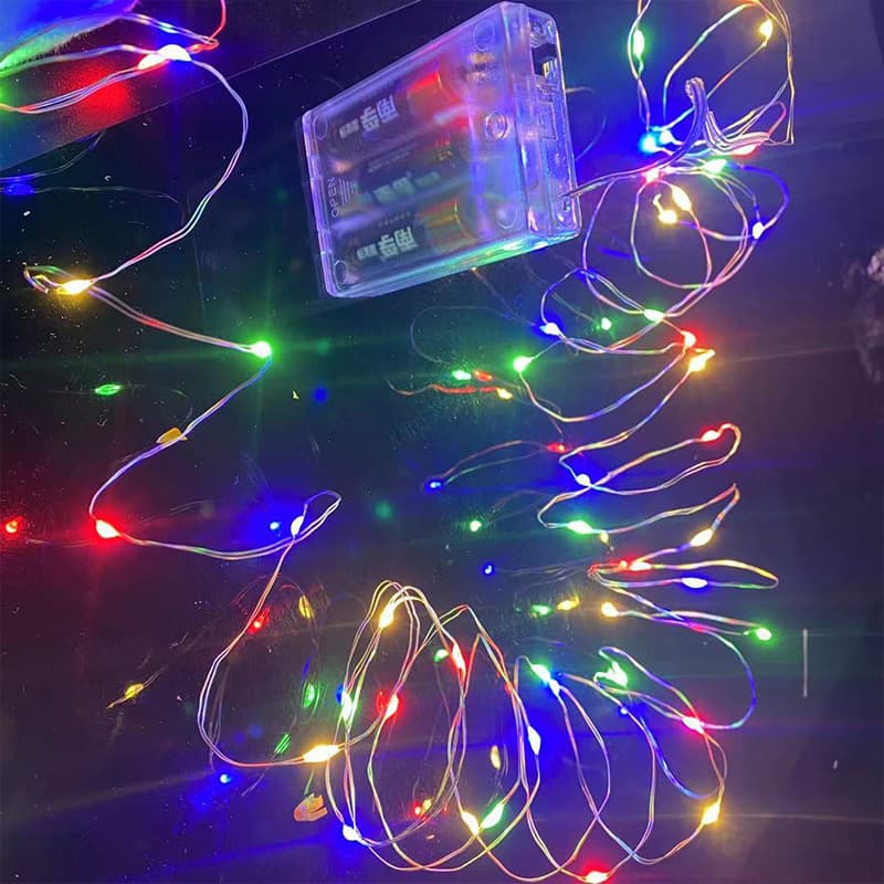 Cross-border LED String Light Battery Box Copper Wire Light String Cake Decoration Gift Box Light Strip LED Christmas Holiday Mini String Lights