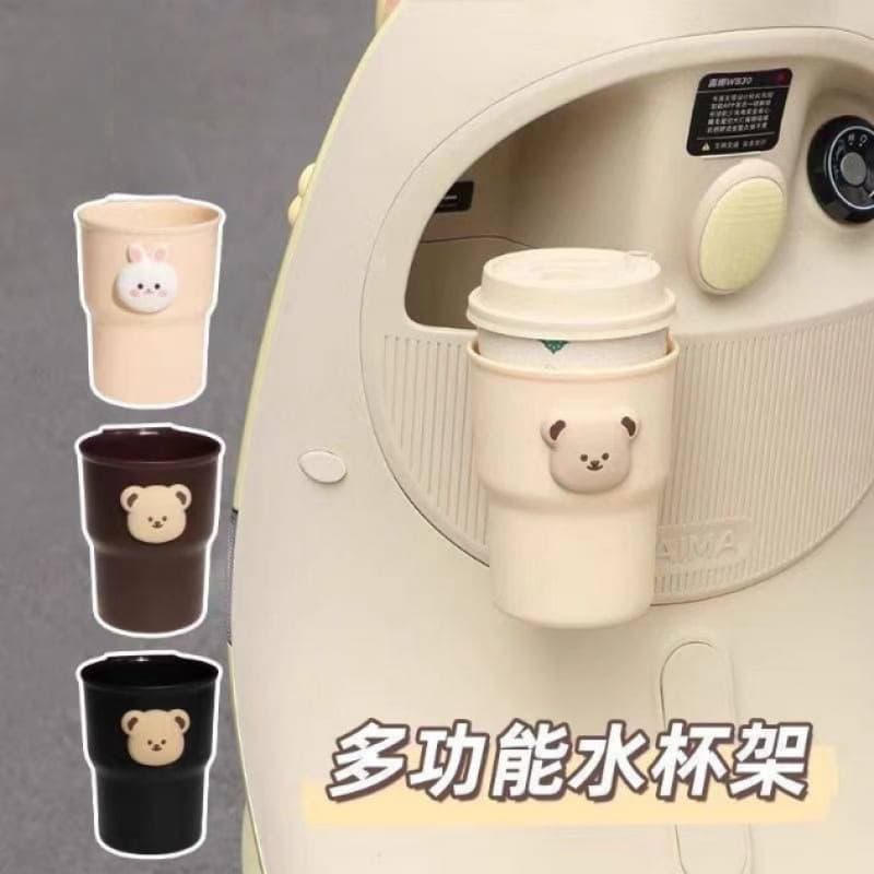 Electric Vehicle Water Cup Holder, Cute Cartoon Motorcycle Milk Tea Holder, Bicycle Beverage Water Bottle Holder, Storage Rack