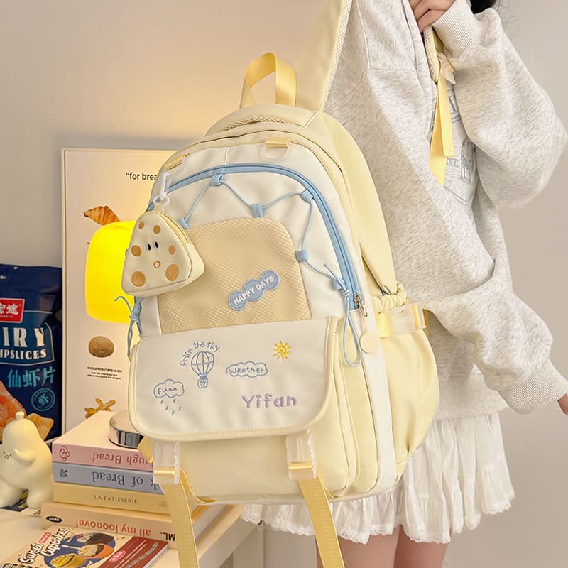 School bag for girls in grades three to six, burden-reducing spine protection, ultra-lightweight large-capacity backpack for junior high school students, new style
