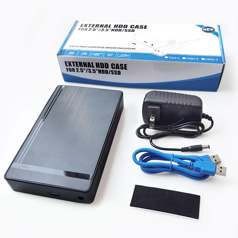 3.5-inch SATA Hard Drive Enclosure USB 3.0 High-Speed Transfer Tool-Free Installation External Mobile Hard Drive Enclosure