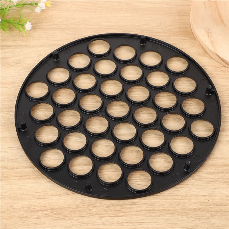 Cross-border Black Powder-Coated Dumpling Maker, 37-Hole Dumpling Mold, Aluminum Alloy Dumpling Mold, Kitchen Gadget
