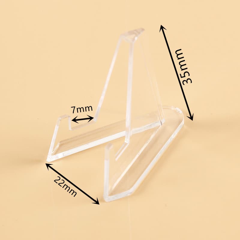 Small coin display stand for ancient coins, transparent plastic triangular display rack, coin collection holder