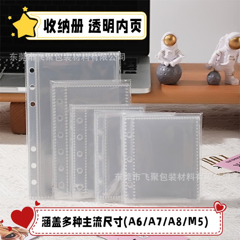 Chiikawa Square A7 M5 A8 Card Album Refill Pages, Transparent 3-Inch Small