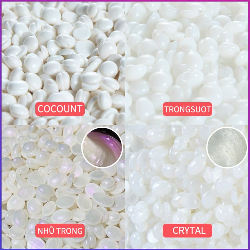 Vietnam Shopee Hot Selling 1kg Rosin-Free Depilatory Wax Beans Coconut Candy Flavor Hard Wax Beans