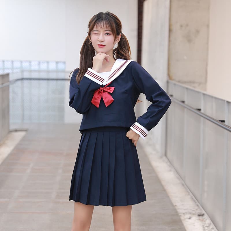 School Style Uniform Set for Middle School Sports Day, High School JK Sailor Uniform Opening Ceremony Outfit