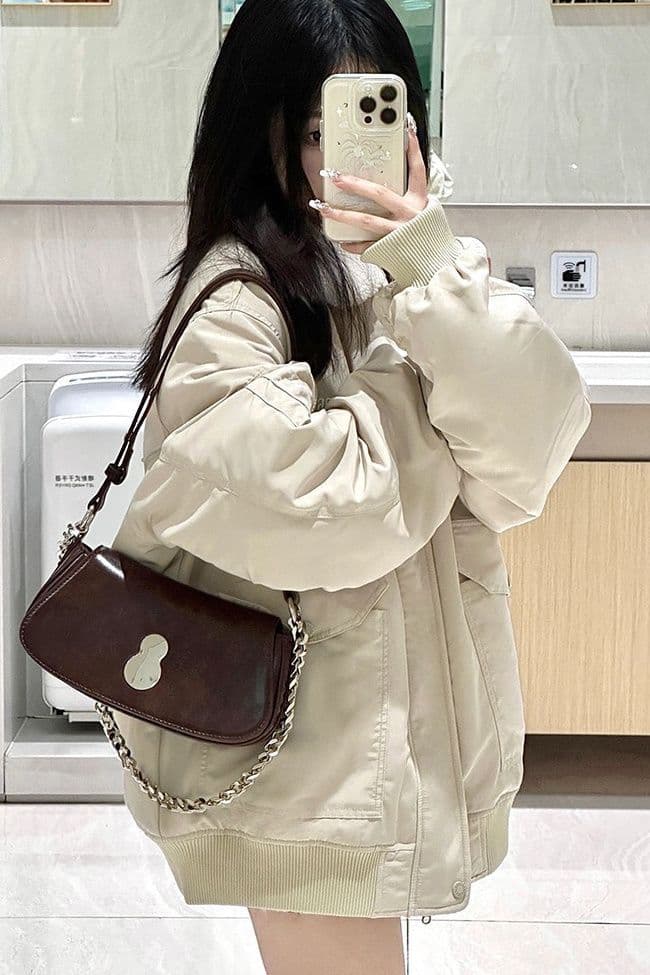 Korean Style Winter Cotton Coat with Fleece Lining for Women, New Fall Winter Thick Lamb Wool Collar Loose Jacket