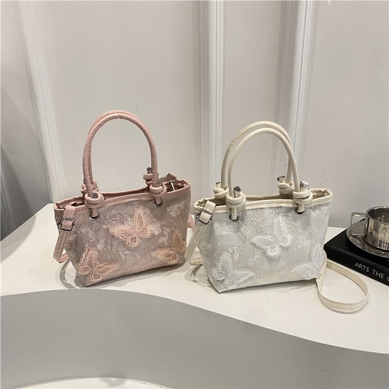 Wholesale new Chinese style butterfly embroidery portable bucket bag women's bag 2025 summer new fashion shoulder bag trendy crossbody bag
