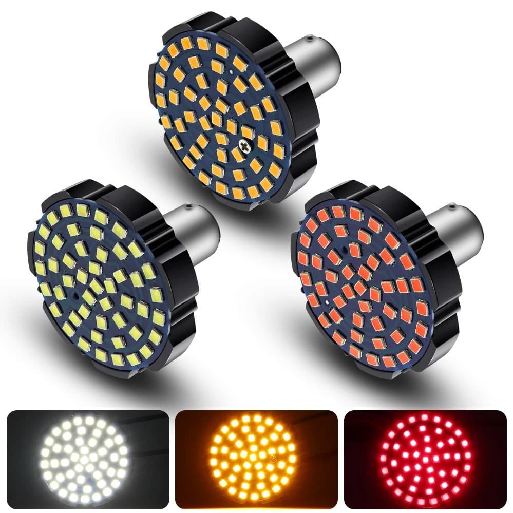 1156 Harley motorcycle modified 1157 2835 48LED turn signal light two-color brake light