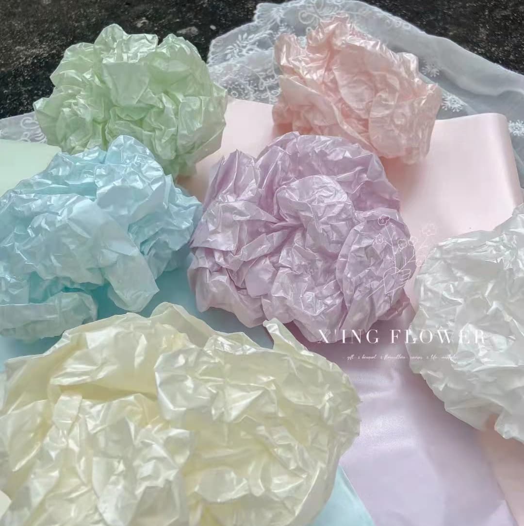 26g Thickened Pearl Snow Pear Paper, Small Fragrant Round Bouquet Lining Paper, Floral Wrapping Paper for Flower Shops