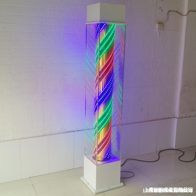 Floor Lamp Hairdressing LED Glass Color Light, Tempered Glass Beauty Salon Advertising Sign for Hairdressing and Beauty