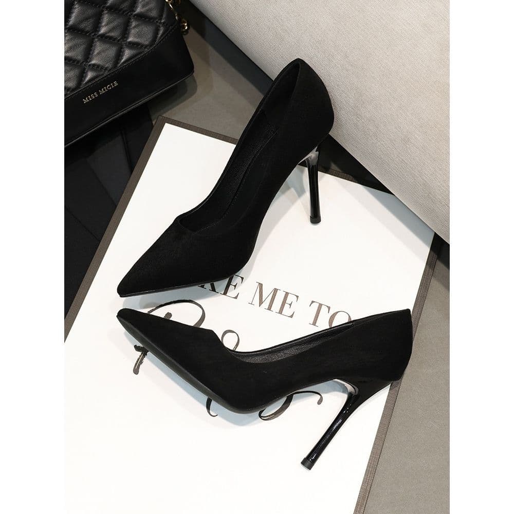 Super Popular Korean Style Professional Shoes 2025 Spring New Model Stiletto Pointed Toe Single Shoes to Match Skirts, Sandals That Make You Look Taller, Trendy on Instagram