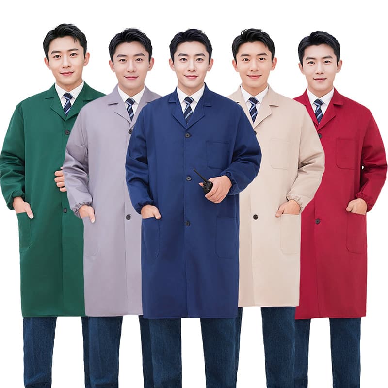 Thickened Blue Long-Sleeve Work Coat Camouflage Dust-Proof Coverall Moving Labor Protection Dust-Proof Workshop Uniform