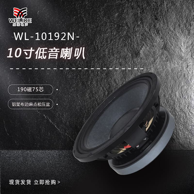 10-inch Speaker 190 Magnet 75 Core Bass Woofer Full Range Mid-Bass Entertainment KTV Speaker