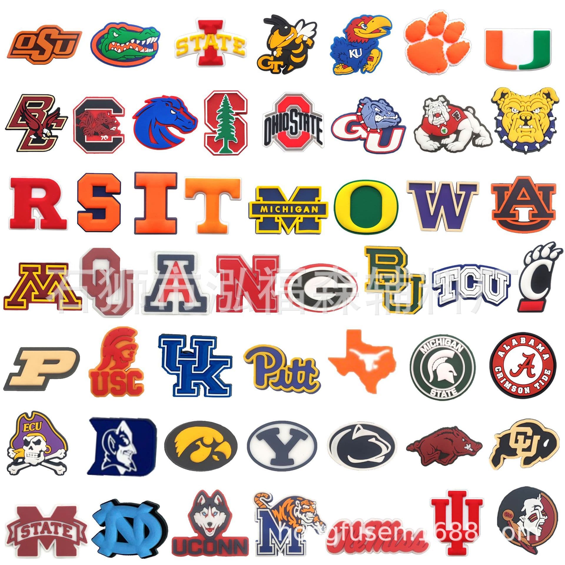 NCAA Series Accessories US College League Croc Charms Shoe Charms Shoe Decorations Cross-border Amazon In Stock