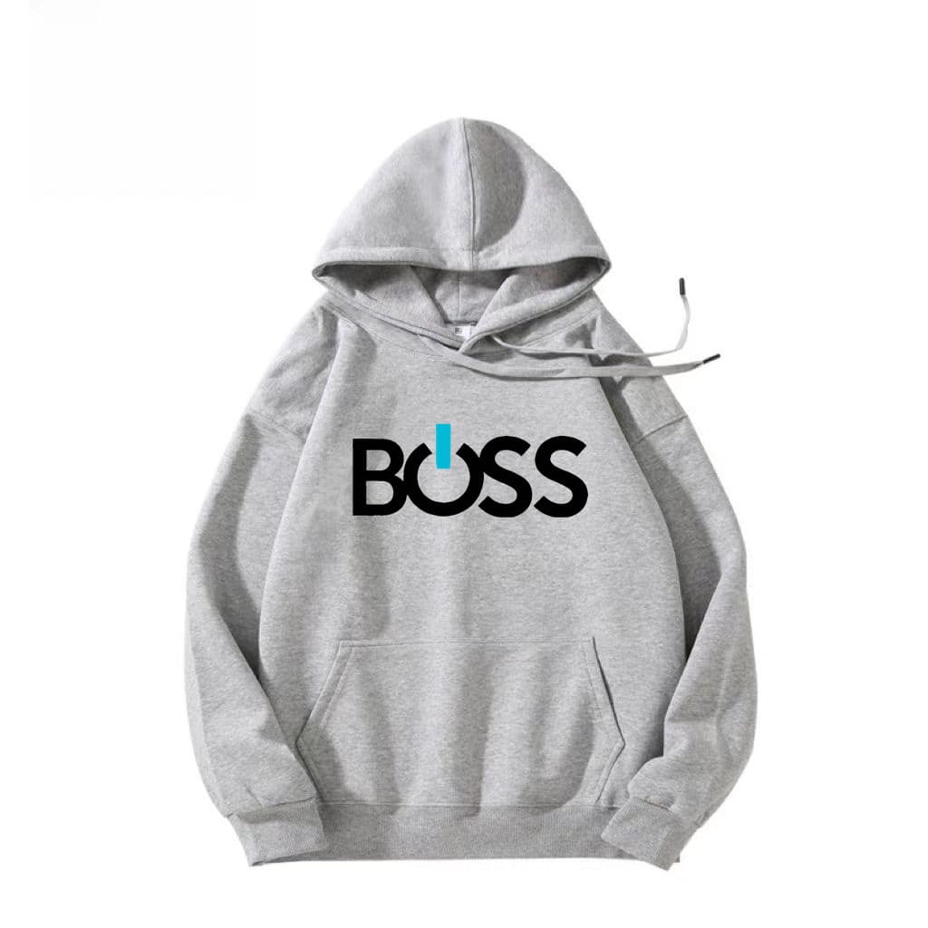 2024 Spring and Fall Loose Fleece-Lined Versatile Casual Pullover Hoodie Men's Hooded Jacket Top