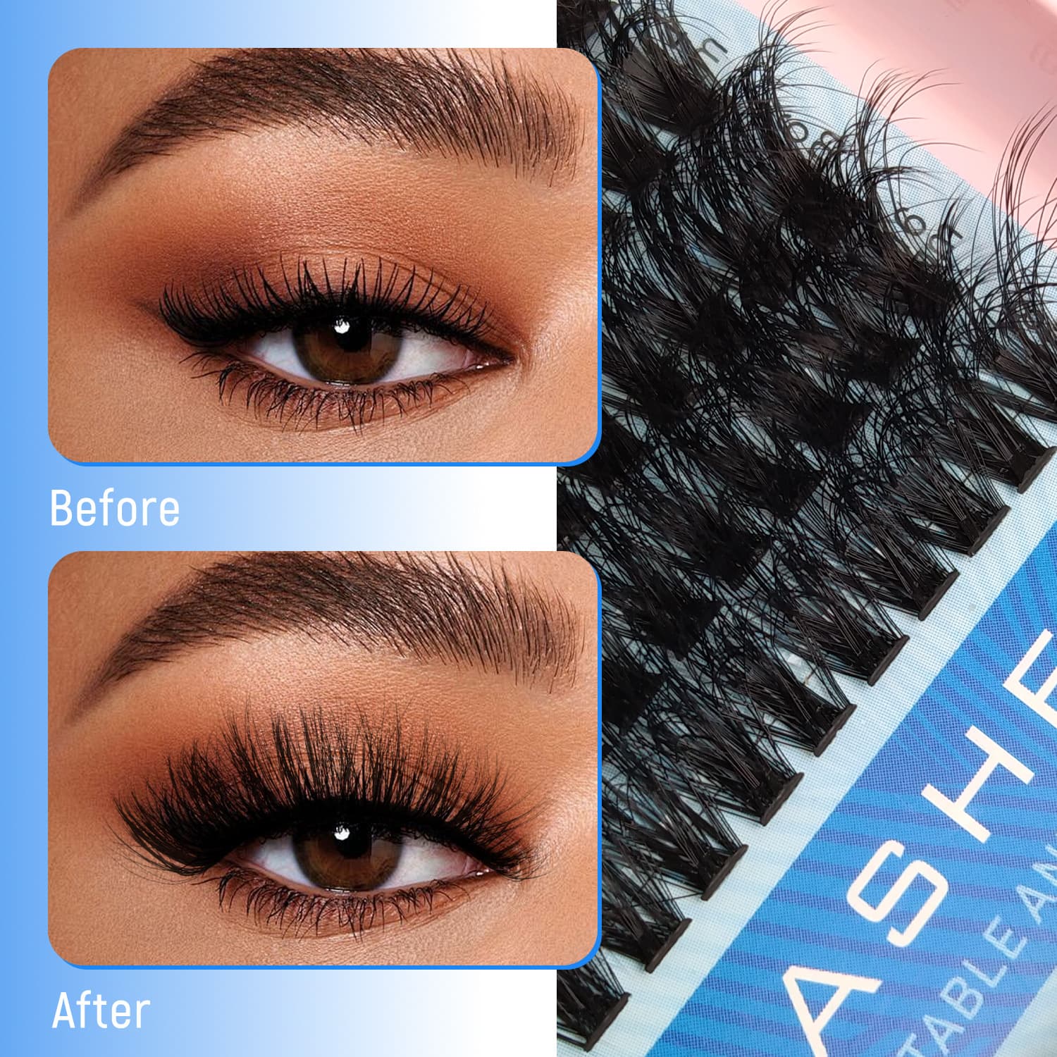 Clusters Individual Lash Extensions DIY Lashes 80P+100P