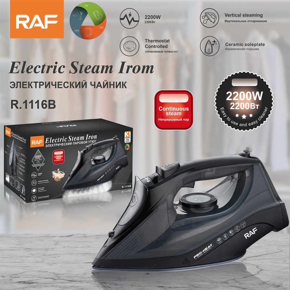 RAF European standard cross-border handheld electric iron household small portable steam iron handheld ironing machine