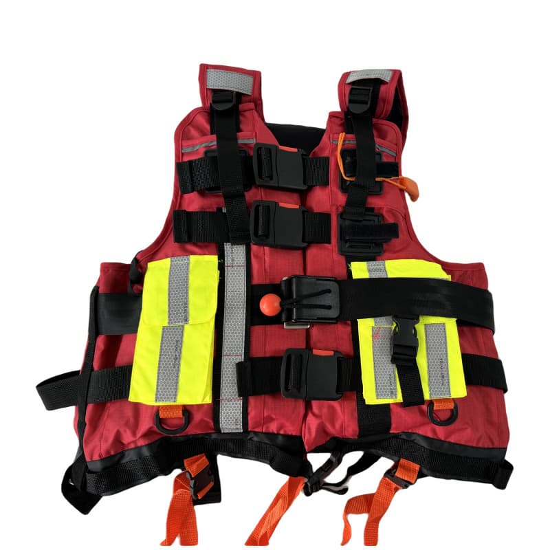 Water Rescue Whitewater Swiftwater Life Jacket Heavy-Duty Water Rescue Life Vest 150N/190N Flood Control Emergency Rescue Life Jacket