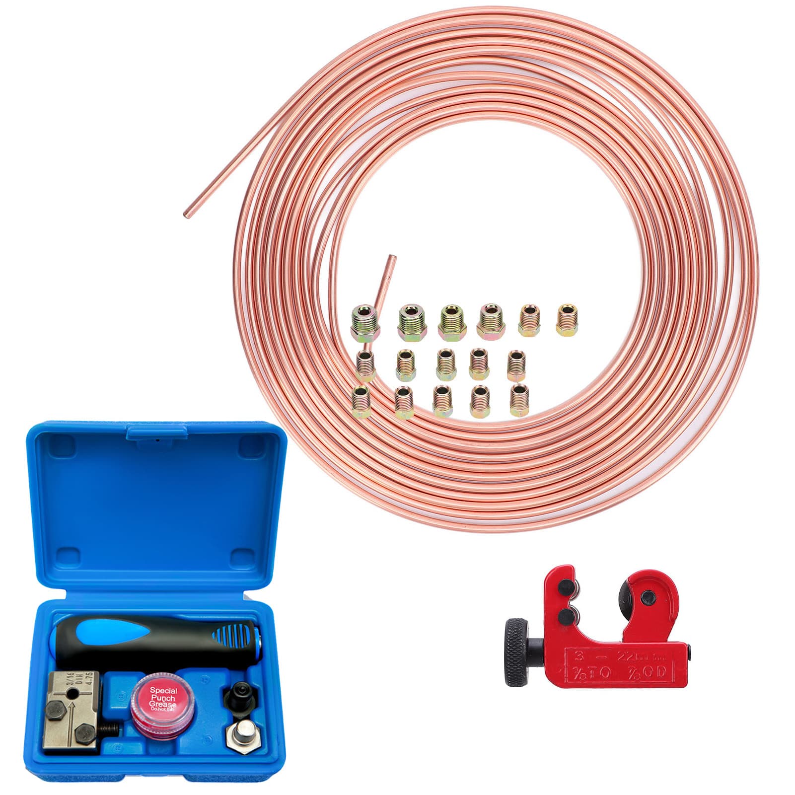 Brake Hose Set Copper Tube Mushroom Head Expander Brake Hose Repair Tool Set
