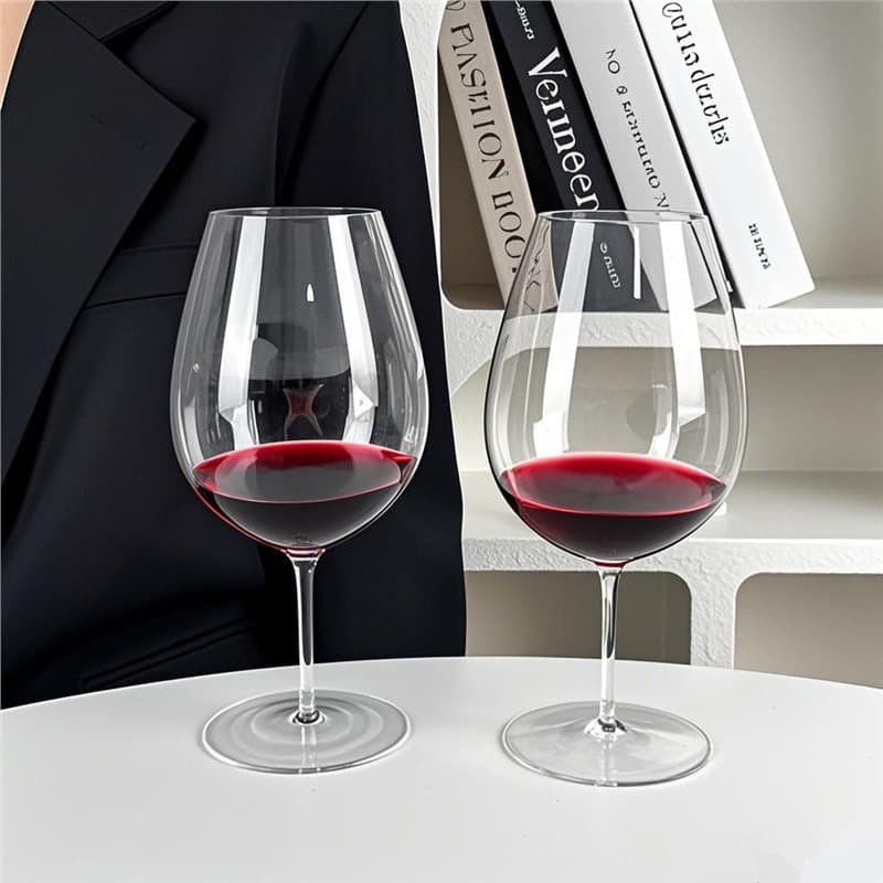 Ultra-thin Stem Large Bowl Red Wine Glass Crystal Burgundy Goblet Bow Tie Wine Glass European Style Bordeaux Glass