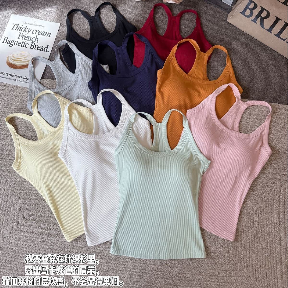 Lulu Style EBB I-Shape Racerback Sports Bra for Women with Fixed Padded Cups, Slimming, Versatile Top