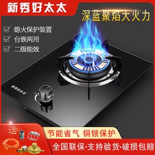 Gas Stove Single Burner Household Desktop LPG Energy Saving High Power Natural Gas Medium Pressure Stove Single Embedded