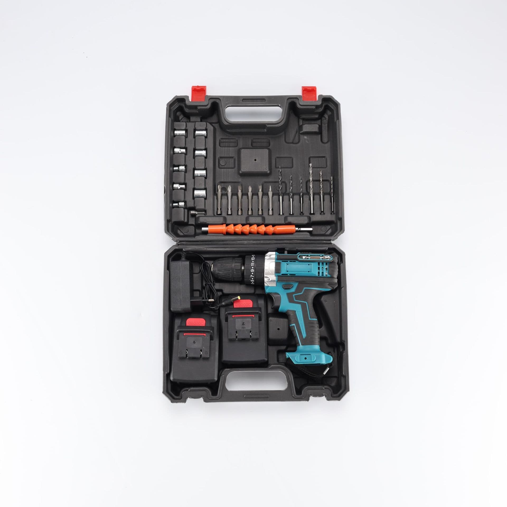 Cross-border 21V Household Pistol Drill Hand Drill Multifunctional High-Power Impact Drill Cordless Handheld Lithium Drill Set