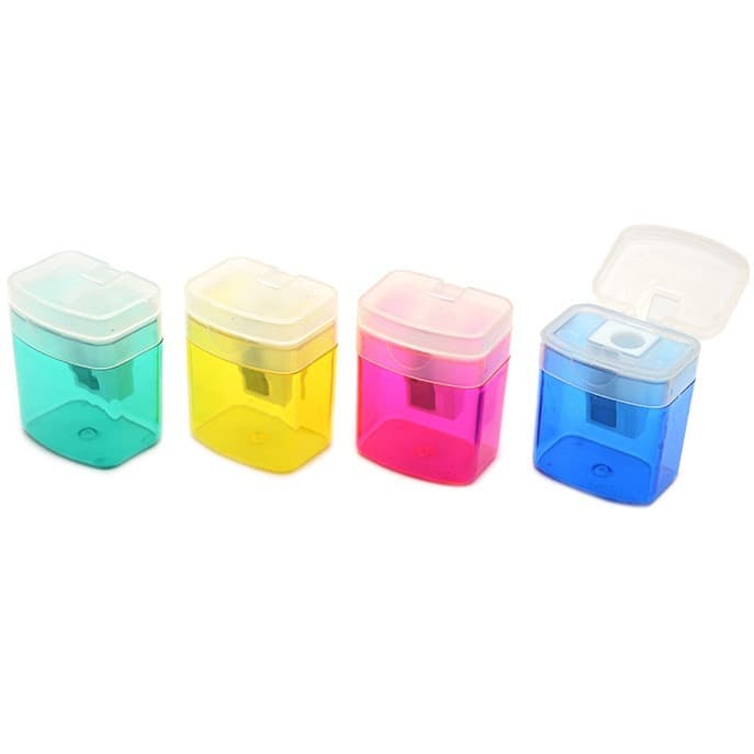 TAIHAO single hole pencil sharpener with cover student stationery pencil sharpener manual pencil sharpener gift environmentally friendly model