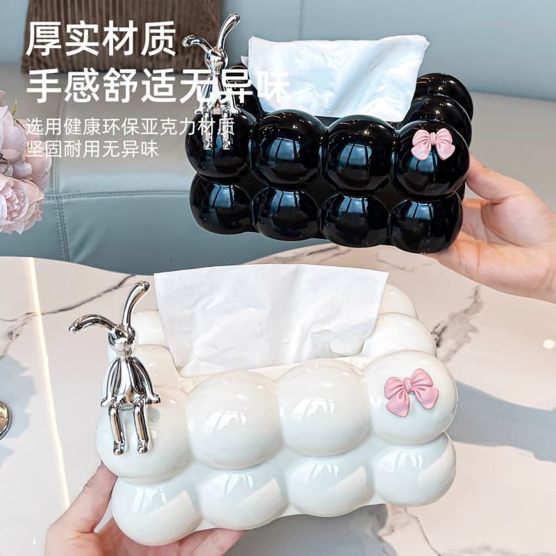 High-end storage box new light luxury home creative bathroom tissue box living room desktop paper box napkin