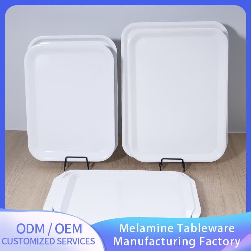 Melamine Serving Tray Plastic Rectangular Dish