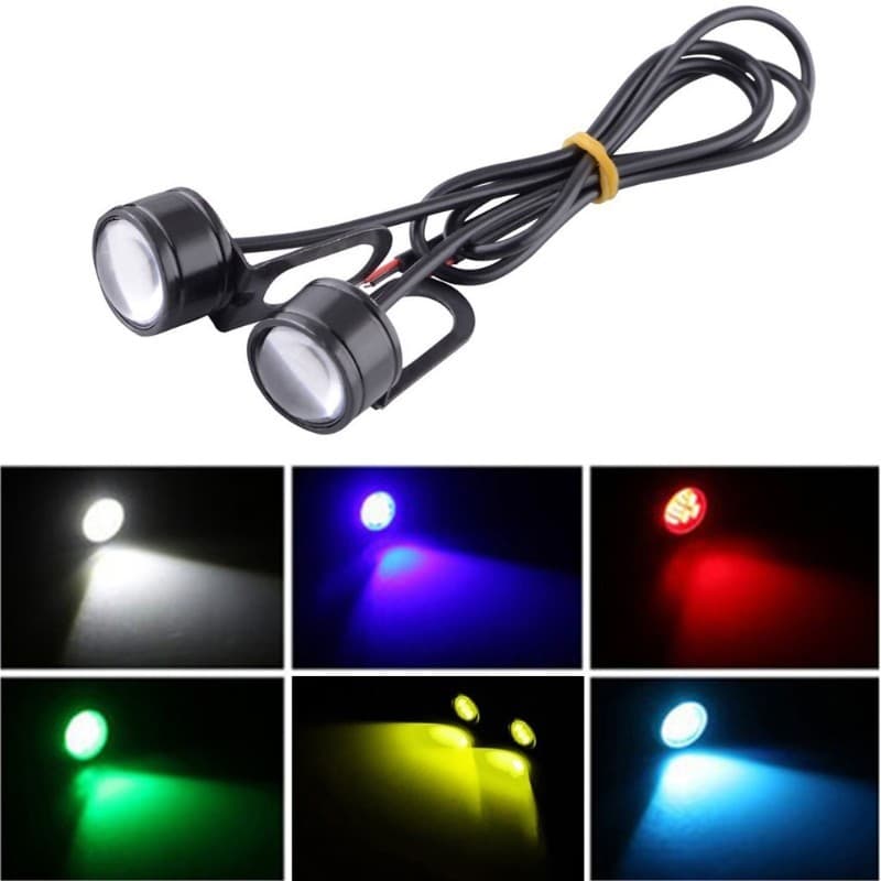 Motorcycle Eagle Eye Ghost Fire LED Decorative Light Modification Accessories, Xunying Scooter LED Mirror Headlight Flashing Strobe Light