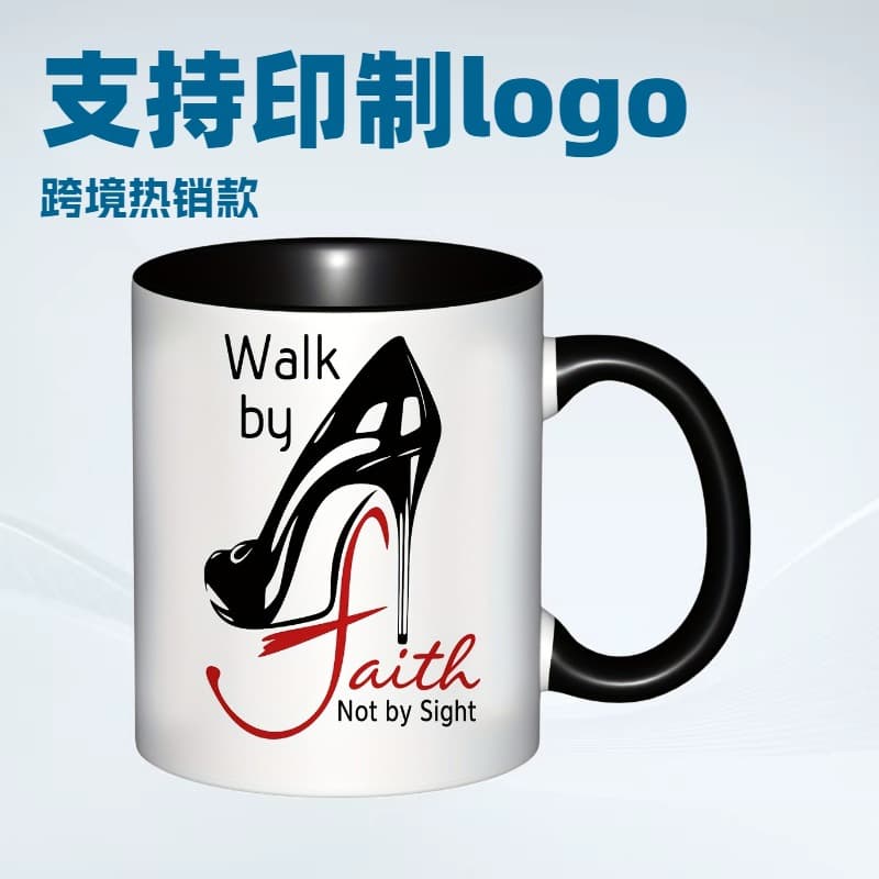 High Heel Mug with Custom Logo and Name Printing, Ceramic Coffee Gift Mug, Advertising Mug, Multiple Colors