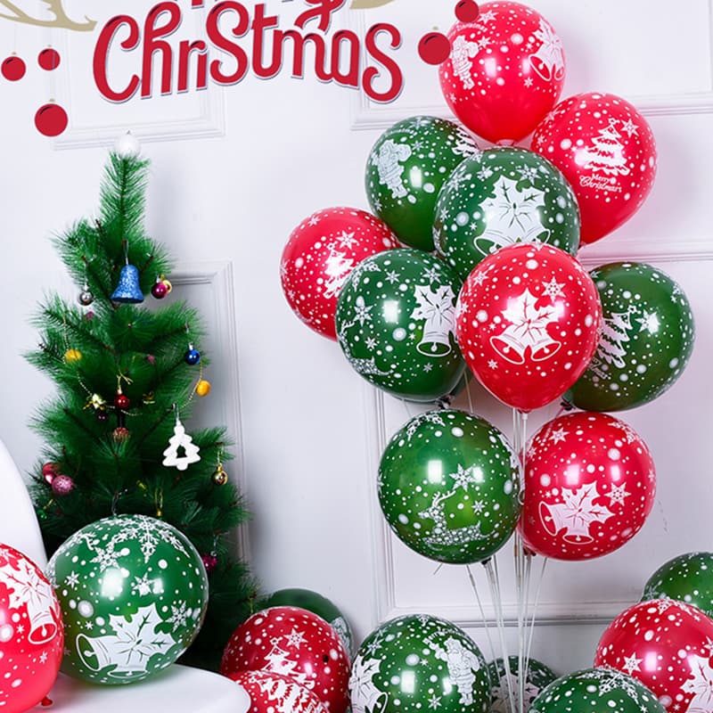 Christmas Party Balloons 10-inch Printed Decoration Event Atmosphere Party Mall Christmas Balloon Package