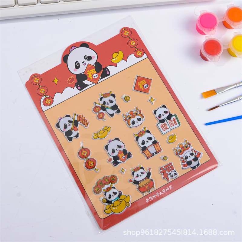Cartoon and Anime PVC Creative Stickers, Children's Early Education 3D Stickers, Self-adhesive 3D Stickers, Bubble Stickers for Entrepreneurship