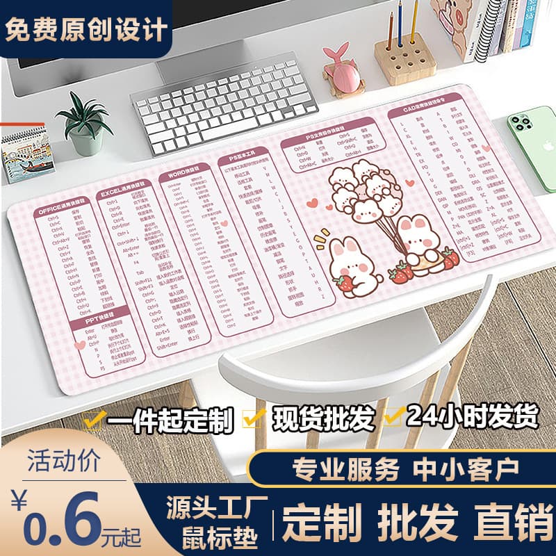 Custom Mouse Pad with Your Image, Custom Logo, Thickened Stitched Edge, Irregular Shape, Waterproof and Oil-Proof, Extra Large Desk Mat, Custom Factory