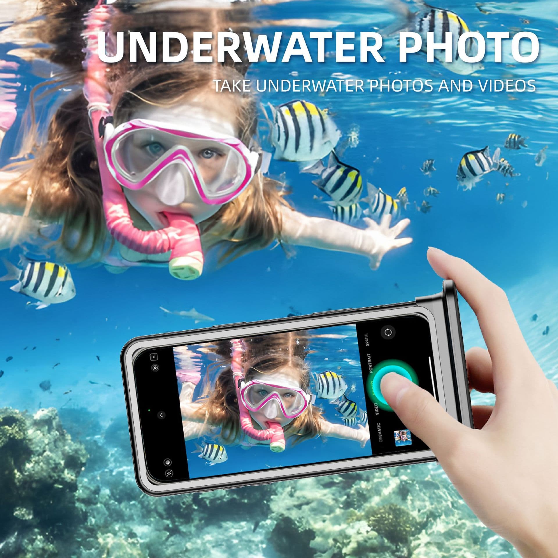New Arrival Diving Phone Case for iPhone 16 Pro Max Waterproof Phone Case with Self-Test Waterproof