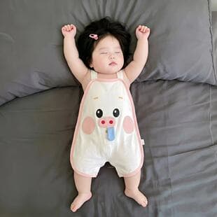 Baby Summer Romper Cartoon Super Cute Strap Triangle Bodysuit for Boys and Girls Summer Clothing