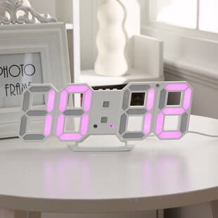 Original 6609 Auto-Sensing Digital Clock 3D Electronic Clock Multi-Function Desk and Wall Mount LED Clock Factory